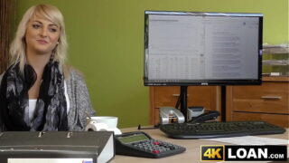 Attractive blonde Katy Rose spends horny time with a loan agent