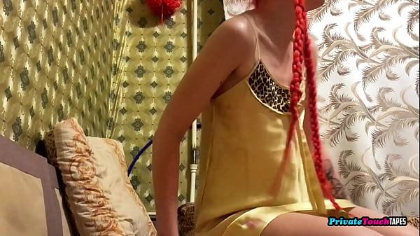 Redhead Russian girl with braids gets horny with her stepbrother’s cock and they fuck until her ass is covered in cum