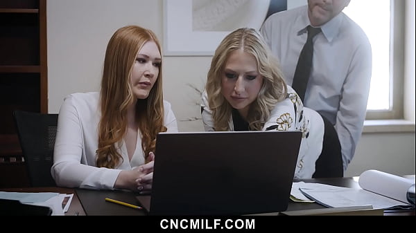 The Freeuse Boss Using  Two Hot Milfs at His Office – Cncmilf