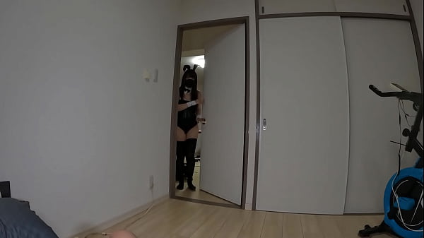 【個人撮影】ハロウィンパーティでお持ち帰りしたバニコスJDのえぐいジュポフェラで搾り取るひょっとこバキュームフェラで大量口内射精