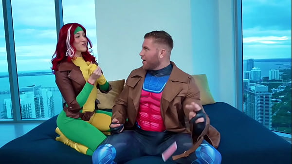 NEW X-MEN MOVIE PREMIERE! Gambit Drilling Rogues Pussy And Throat! FilouFitt And ZOey Di Giacomo