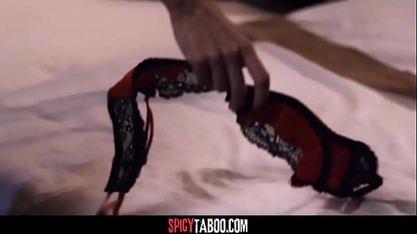 Hot blonde babe fucked in a threesome by her landlord and his stepson