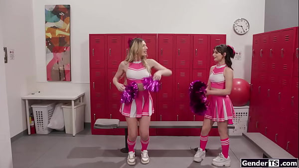 Babe really wants to suck tgirl cheerleader Jade Venus cock