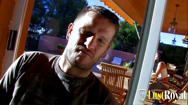 Juliana Val and Yesenia Rock threesome fuck by the pool