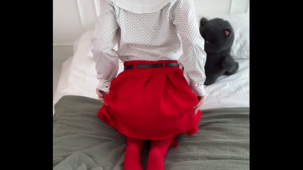 Sweet dessert upskirt kitty girl