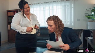 Thick BBW office bitches Sarah Arabic and Karla Lane share bosses cock