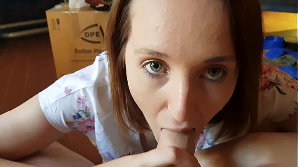 Amateur Brunette Sucks Big Dick Twice & Cum In Mouth