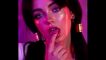 Cosplay Videl IA Generated Se chupa el dedo muy ardiente