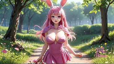 Easter Bunny Cosplay Girl Scene Petite Princess Fantasy Teaser AI NSFW